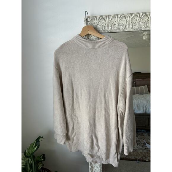 Zara Oversized Neutral Sweater Top - Picture 2 of 6
